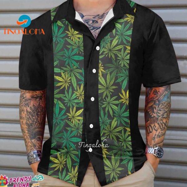 I Bet My Soul Smells Like Weed Hawaiian Shirt Skull Pattern Weed Leaf Shirt